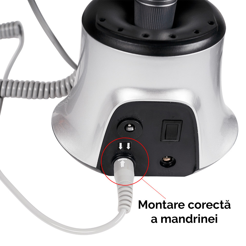 Freza unghii profesionala iFORCE PRO - LUXORISE Germania, 30.000 RPM, Silver - Image 5