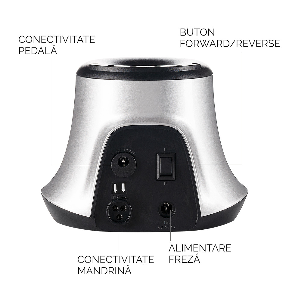 Freza unghii profesionala iFORCE PRO - LUXORISE Germania, 30.000 RPM, Silver - Image 7