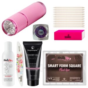 Kit Unghii Polygel Zolla 2 – Set Complet cu Forme si Fise
