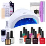 Kit oja semipermanenta Canni, Ultra Pack, lampa uv led SunOne 48 W + 10 oje Canni + baza + top