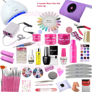 Kit Unghii Gel UV Base One 6 – Set Complet Salon Profesional