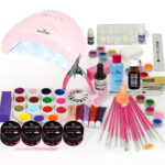 Kit Unghii False cu Gel UV - Promotie #55 + CADOU Set 15 Pensule Manichiura