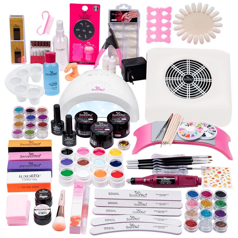 Kit Unghii False cu Gel UV SensoPRO 15ml - Promotie #09 + CADOU Set 4 Pensule Manichiura - Image 6