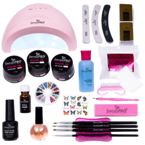 Kit Unghii Gel cu Lampa SensoPRO Milano 04 – Set Incepatori Manichiura Acasa
