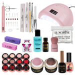 Kit Unghii Gel LUXORISE Exclusive Elite + Freza & Lampa UV / LED