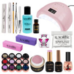 Kit Unghii Gel LUXORISE Timeless Nails + Lampa UV / LED
