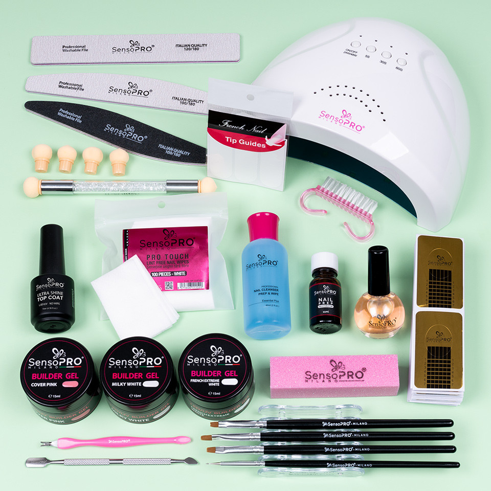 Kit Unghii Gel Manichiura French & Baby Boomer SensoPRO Milano - Promotie #05 - Image 4