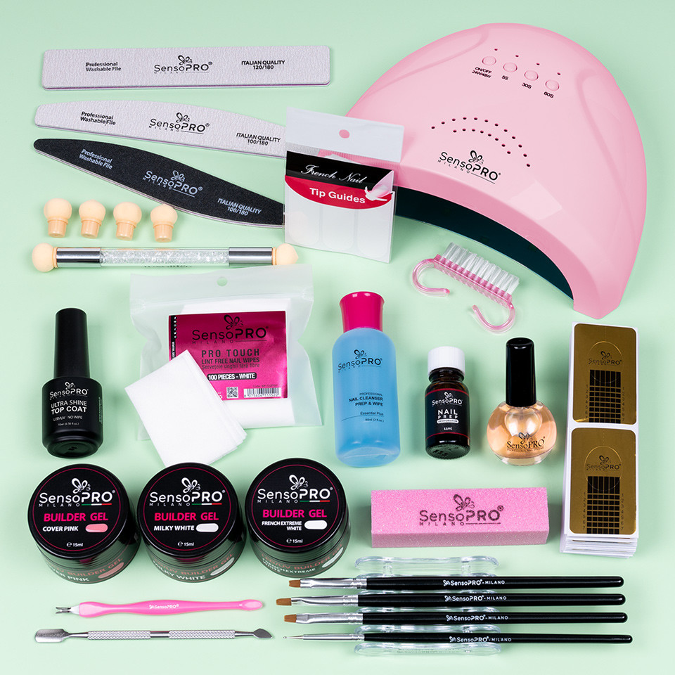 Kit Unghii Gel Manichiura French & Baby Boomer SensoPRO Milano - Promotie #05 - Image 5