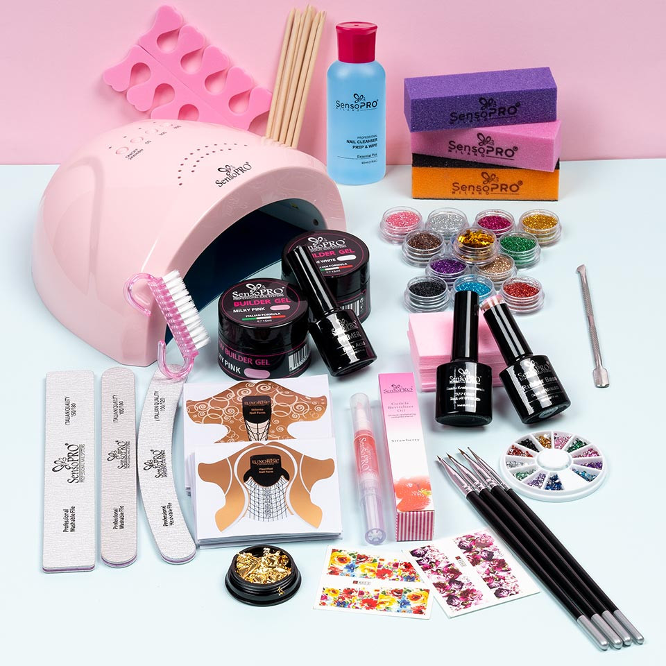 Kit Unghii Gel pentru Manichiura French - Promotie #53 + CADOU Set 4 Pensule - Image 7