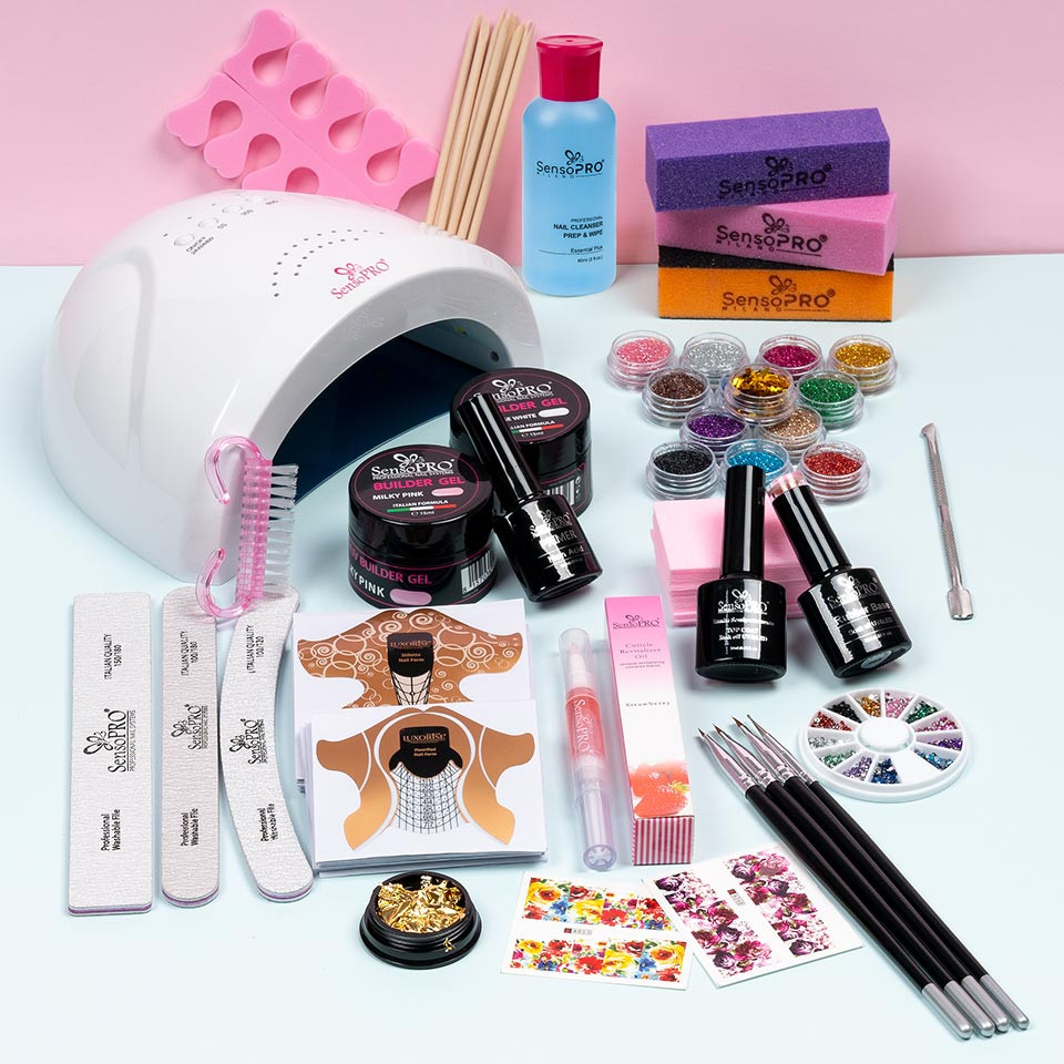 Kit Unghii Gel pentru Manichiura French - Promotie #53 + CADOU Set 4 Pensule - Image 8