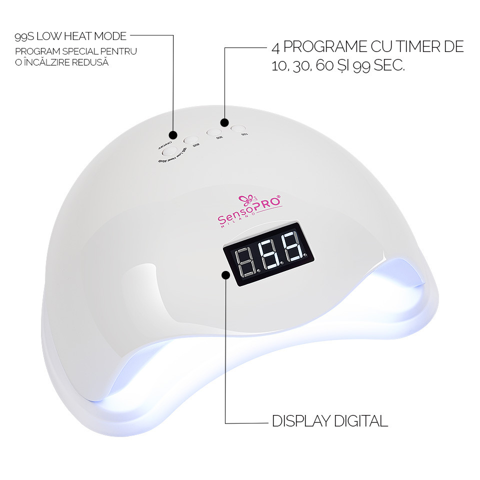 Lampa UV LED 48W SUN5 PRO SensoPRO Milano, White - Image 6