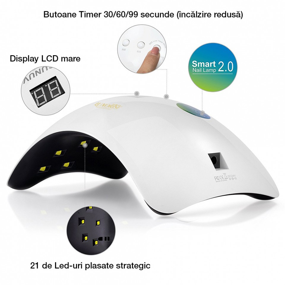 Lampa UV LED 48W SUN8 PRO - LUXORISE Germania, Alb - Image 5