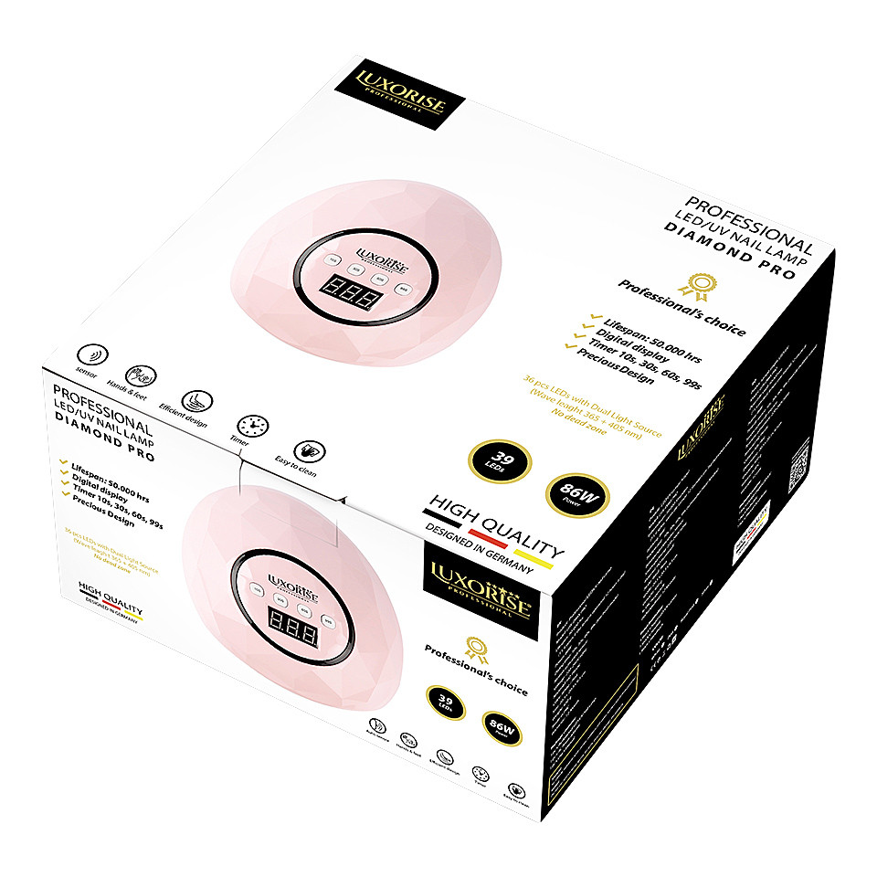 Lampa UV LED 86W Diamond PRO - LUXORISE Germania, Royal Pink - Image 2