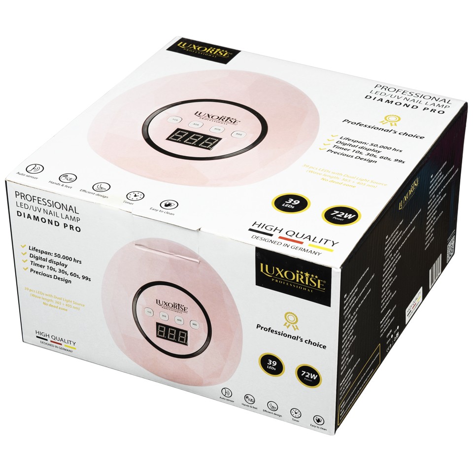Lampa UV LED 86W Diamond PRO - LUXORISE Germania, Roz - Image 4