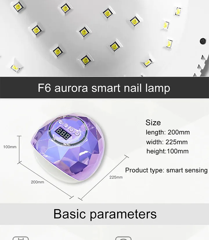 Lampa UV LED SUN F6 86W - Violet - Image 2