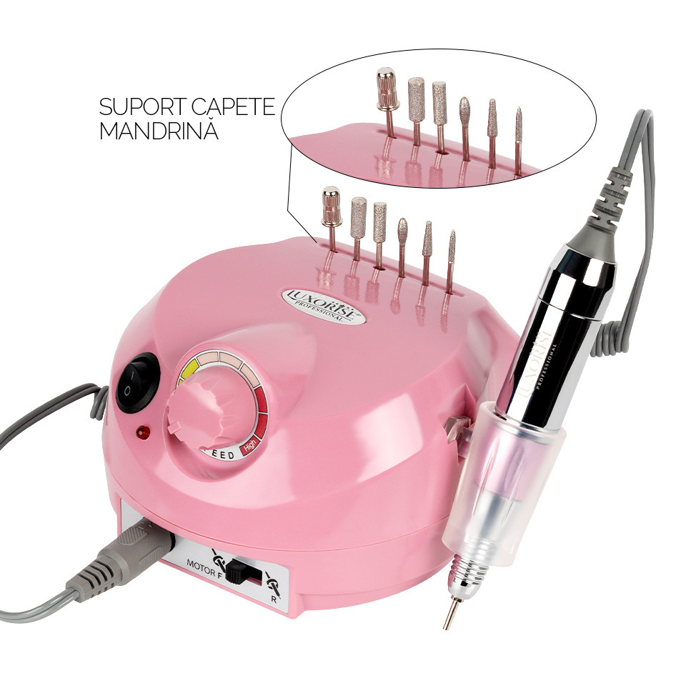 Pila electrica profesionala PowerPRO Elite - LUXORISE Germania, 30.000 RPM, Pink - Image 8