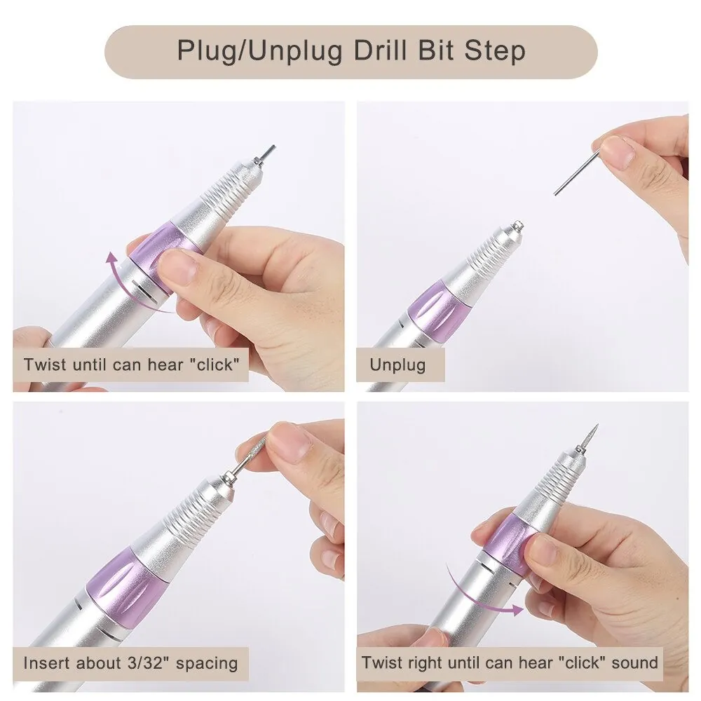Pila Electrica Unghii 30000 RPM - ALB - Image 5