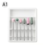 Set 6 Capete Freza Cuticula Alb - A1