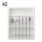 Set 6 Capete Freza Cuticula Manichiura / Pedichiura Alb - A2