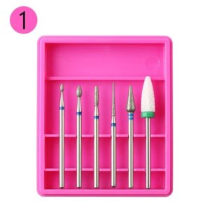 Set 6 Capete Freza Unghii, Manichiura/Pedichiura, ROZ - R1