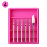 Set 6 Capete Freza Unghii, Manichiura, Cuticule Si Indepertare Gel/Oja Semi, ROZ - R4