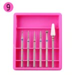 Set 6 Capete Freza Manichiura / Pedichiura, Unghii Si Cuticula Roz - R9