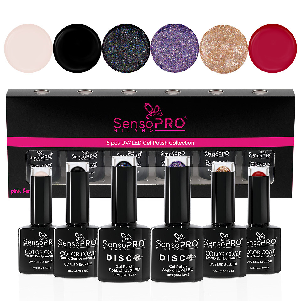 Set 6 Oje Semipermanente 10ml SensoPRO Milano, Super Star